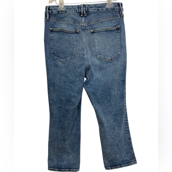 Good American Women’s Jeans Good Petite Straight Indigo 254 light acid wash 15 - Picture 4 of 11